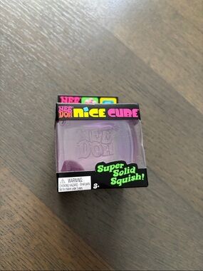 NeeDoh Nice Cube Super Solid Squish! Purple Kids Sensory Toy
